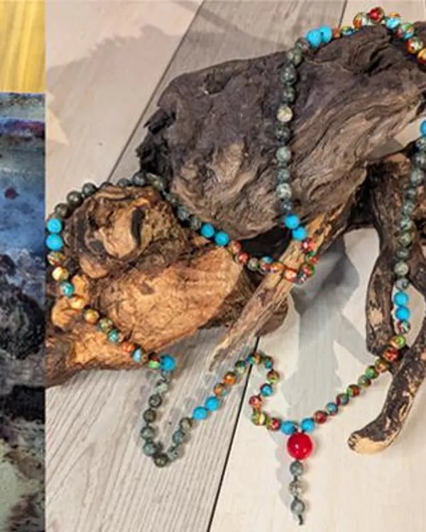 Handmade malas with natural stones