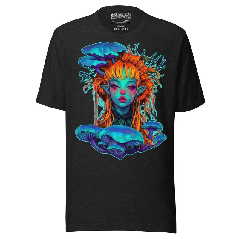 Psychedelic mushroom fairy visionary art t-shirt